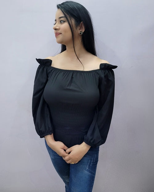 Black Off shoulder Top