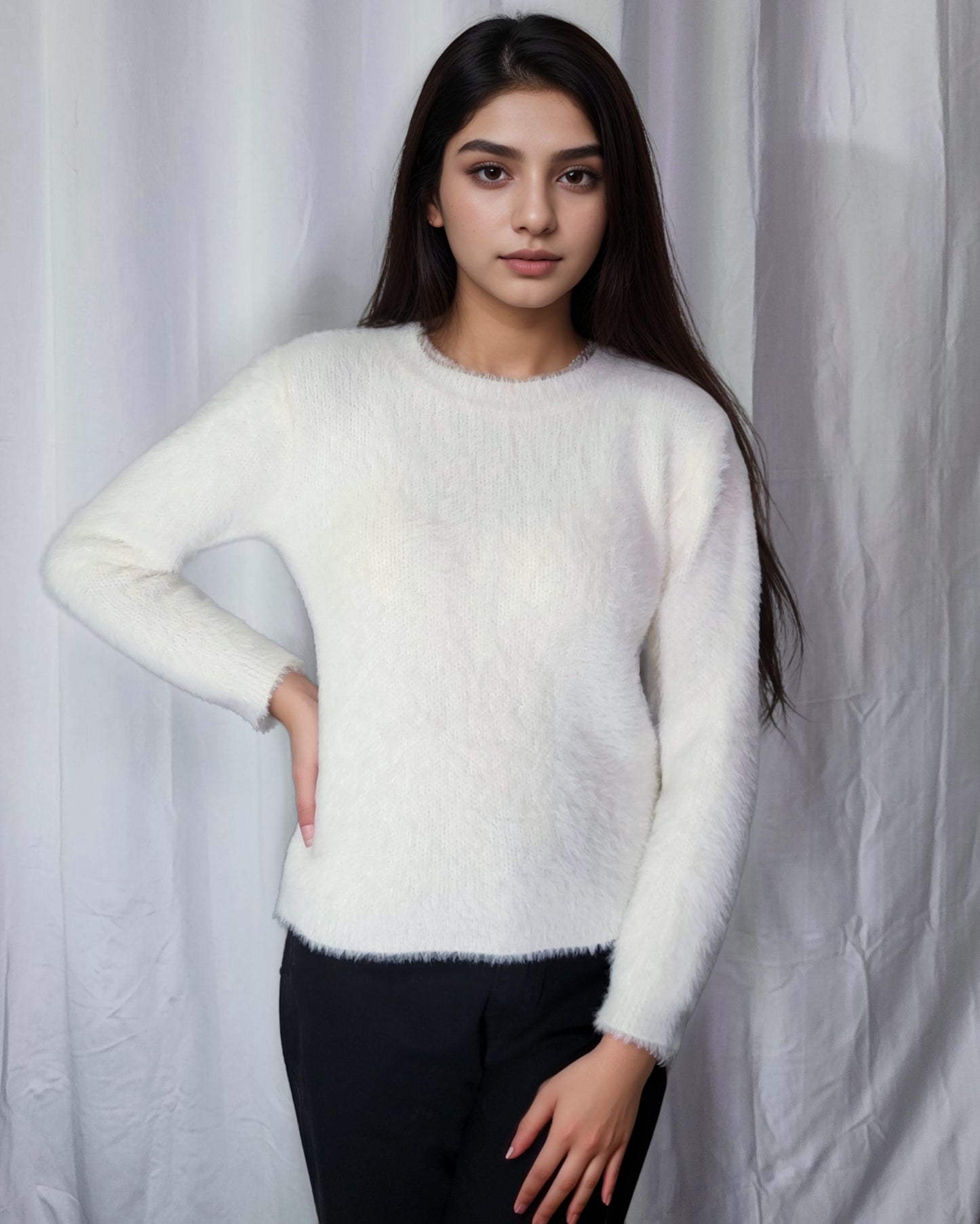 White Fur Sweater