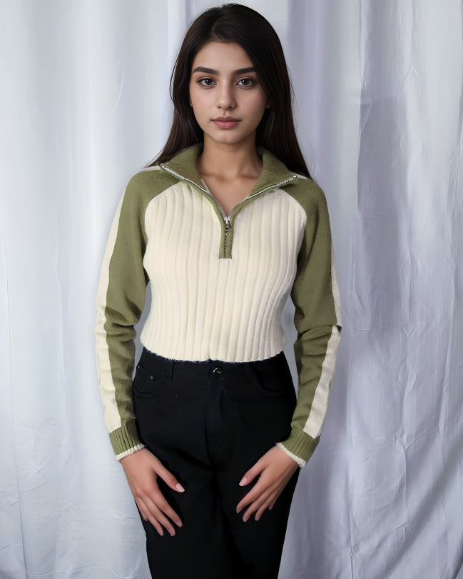 Cream Crop Sweater