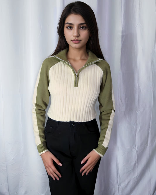 Cream Crop Sweater