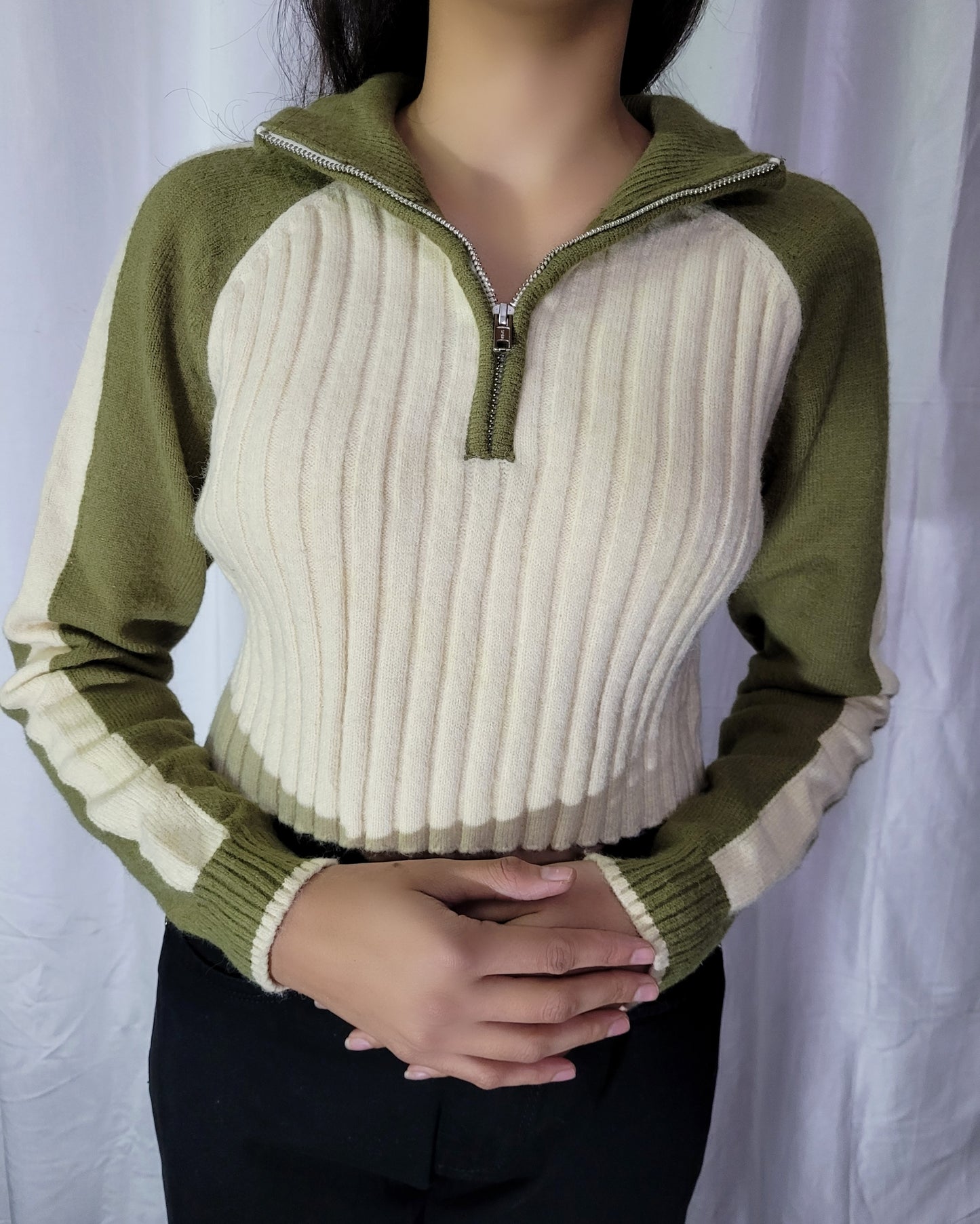 Cream Crop Sweater