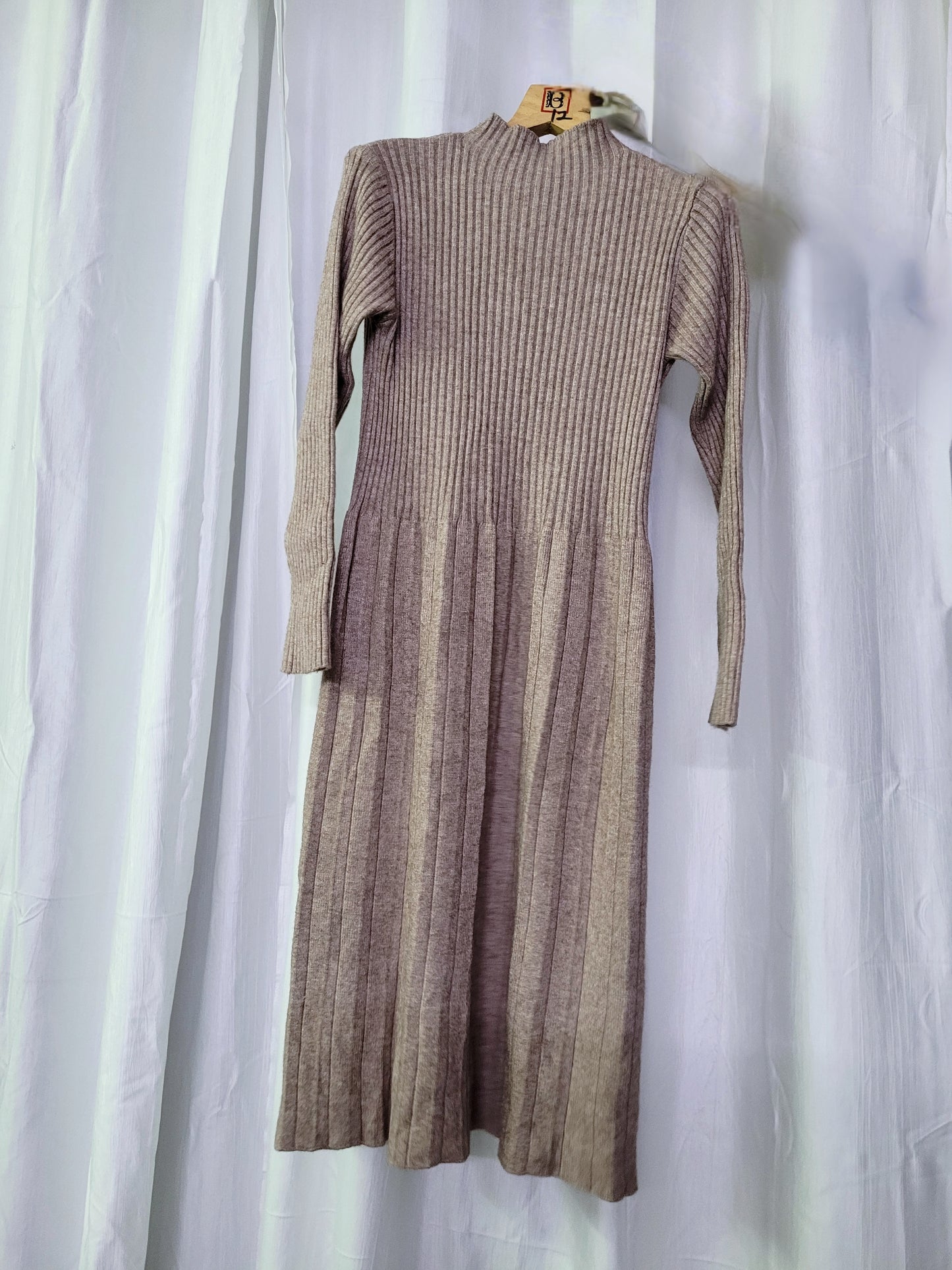 Mauvish Brown Sweater Dress