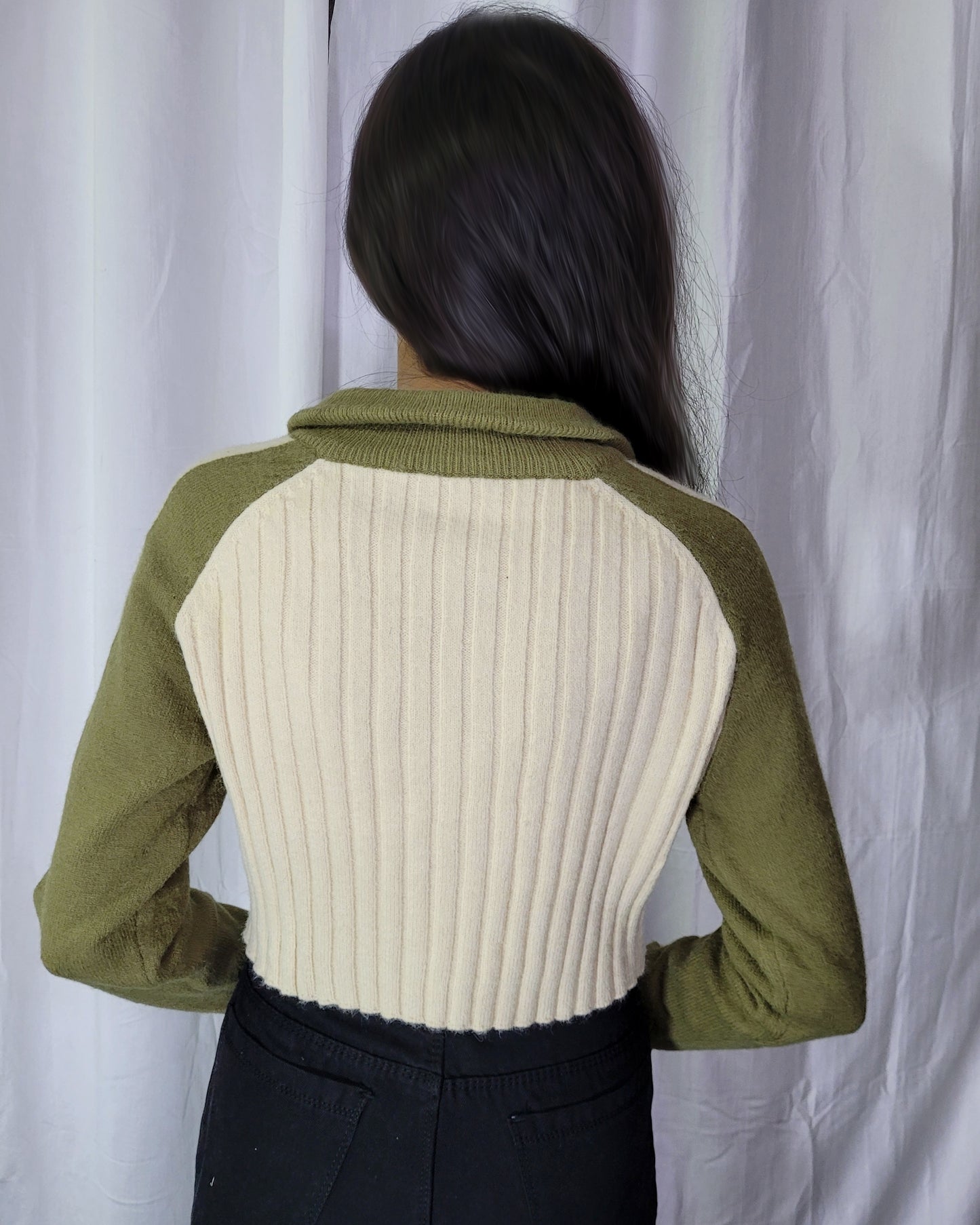 Cream Crop Sweater