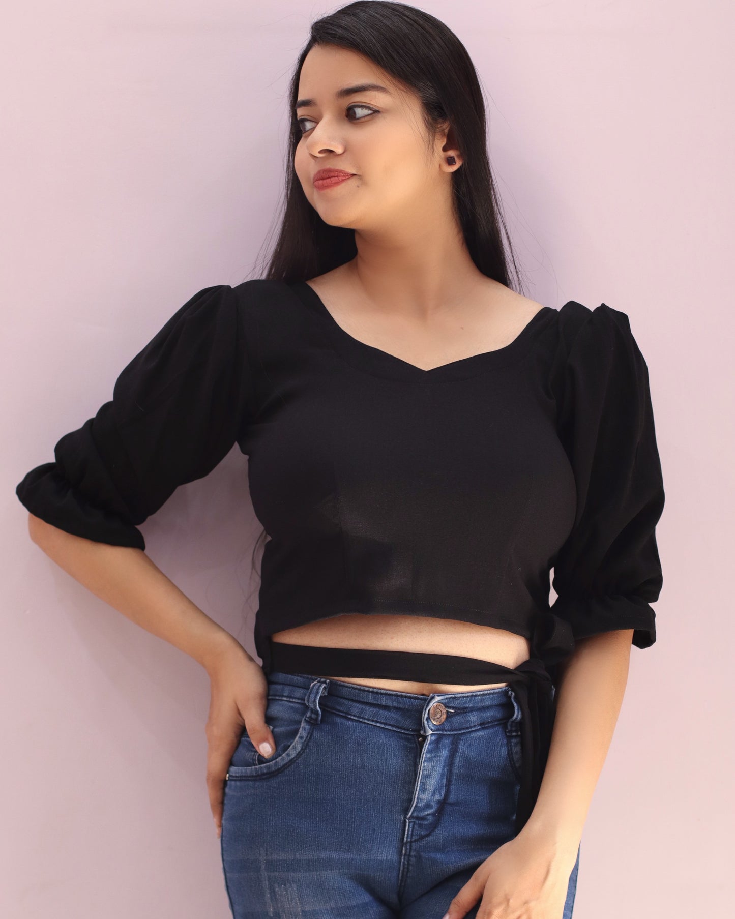 Black crop top