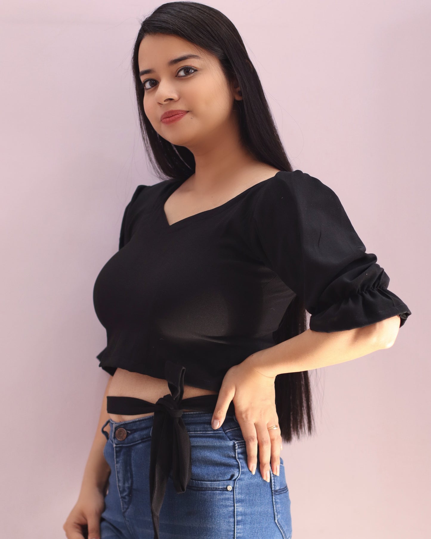 Black crop top